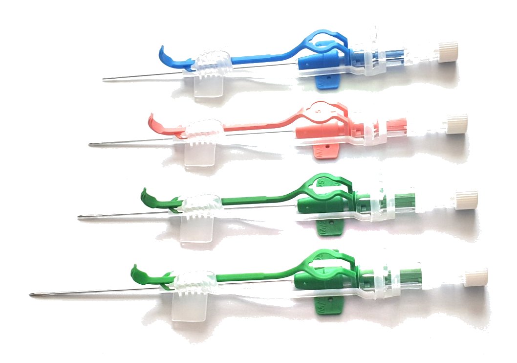 M/29 Bullpup catheters in different gauge colours